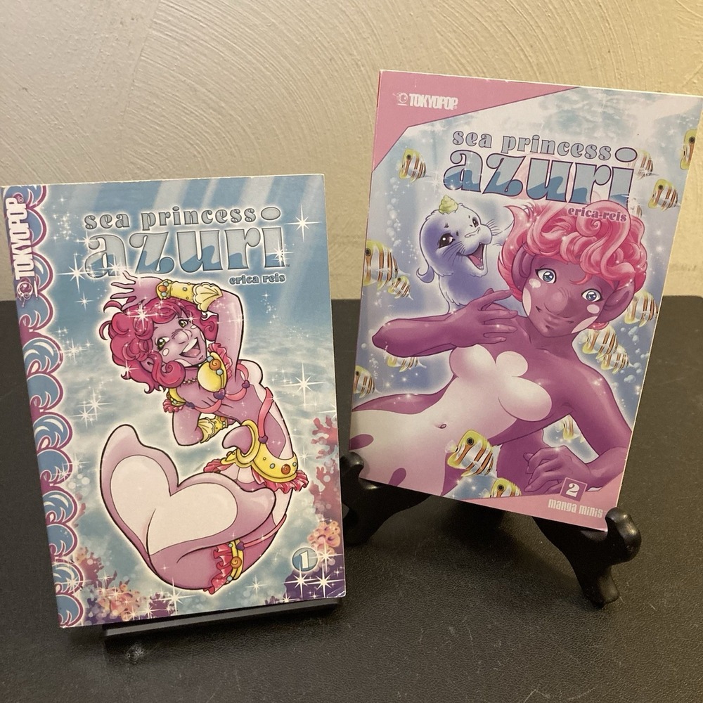 Sea Princess Azuri Manga Volume 1 & 2 By Erica Reis - English Tokyopop Rare OOP!